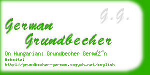 german grundbecher business card